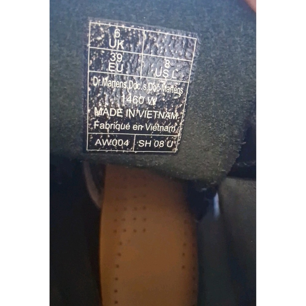 Dr. Martens 1460 AW004 Air Wair 8 Eye Leather Black Boots Womens 8 *Low Tread - Picture 6 of 12